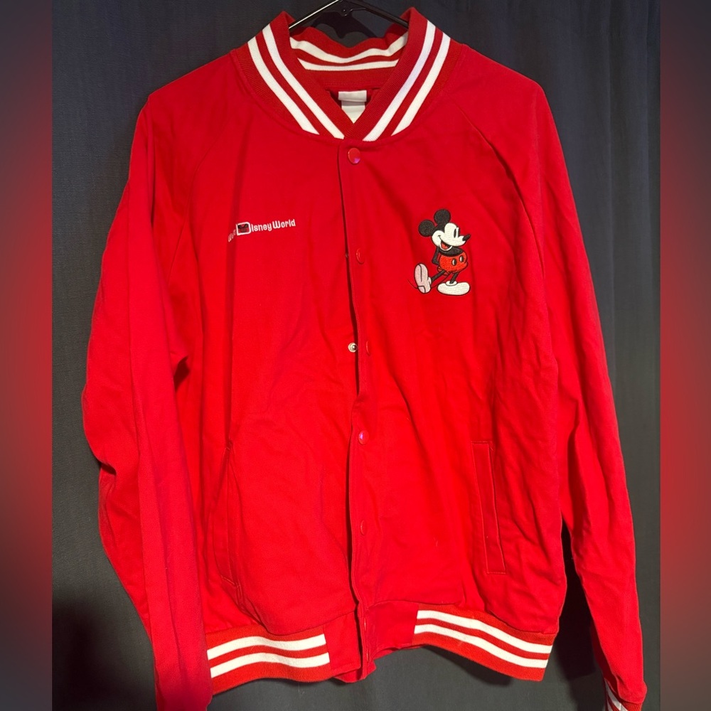 Disney Mickey Red Varsity Bomber Jacket